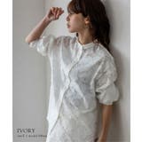 アイボリー | フラワージャガードシアーオーバーシャツ | Vita Felice