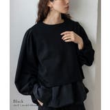 ブラック | バルーンヘムレイヤードセットトップス(2点セット) | Vita Felice