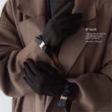 ブラック | リボンベルト付き手袋(スマホ対応) | Vita Felice
