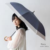 ネイビー | 晴雨兼用ショートワイド傘(コンビダンガリープリント) | Vita Felice