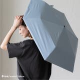 ブルー | 晴雨兼用折りたたみ日傘(安全自動開閉シャフト) | Vita Felice