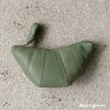 モスグリーン | 羊革クロワッサン型ポーチ | Vita Felice