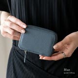 ブルー | 本革スクエアリップケース | Vita Felice