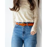 スクエアゴールドバックル本革ベルト | Vita Felice | 詳細画像7 