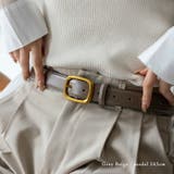 スクエアゴールドバックル本革ベルト | Vita Felice | 詳細画像8 