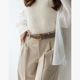 スクエアゴールドバックル本革ベルト | Vita Felice | 詳細画像9 