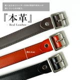 スクエアシルバーバックル本革ベルト | Vita Felice | 詳細画像3 