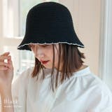 ブラック | スカラップサーモチューリップハット | Vita Felice