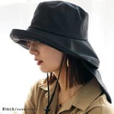 ブラック | 接触冷感ネックガード付きハット | Vita Felice