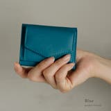 ブルー | レザー三つ折りmini財布 | Vita Felice
