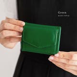 グリーン | レザー三つ折りmini財布 | Vita Felice