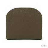 コーヒー | 本革ラウンドスリムミニウォレット | Vita Felice