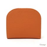 オレンジ | 本革ラウンドスリムミニウォレット | Vita Felice