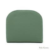 ペールグリーン | 本革ラウンドスリムミニウォレット | Vita Felice