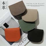 本革ラウンドスリムミニウォレット | Vita Felice | 詳細画像1