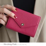 ショッキングピンク | 【スキミング防止】本革レターフラップカードケース | Vita Felice