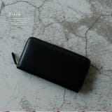 ブラック | 羊革ラウンドファスナー長財布 | Vita Felice