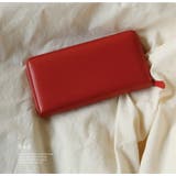 レッド | 羊革ラウンドファスナー長財布 | Vita Felice
