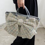 ツイードホワイト | ネオプレーン2wayリボントートバッグ | Vita Felice