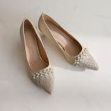 ビジューパール飾りグリッターレースパンプス | VIVIAN COLLECTION | 詳細画像6 