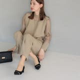 グリッタートゥ切り替えデザインサテンレースパンプス | VIVIAN COLLECTION | 詳細画像11 