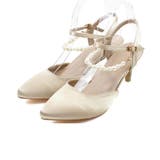 ベージュ | 2WAYサテンパールストラップパンプス | VIVIAN COLLECTION