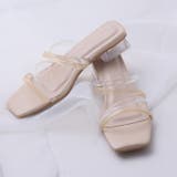 スクエアトゥメニー華奢ストラップクリアヒールサンダル | VIVIAN COLLECTION | 詳細画像11 