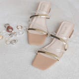 スクエアトゥメニー華奢ストラップクリアヒールサンダル | VIVIAN COLLECTION | 詳細画像15 