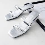 スクエアトゥメニー華奢ストラップクリアヒールサンダル | VIVIAN COLLECTION | 詳細画像18 