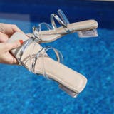 スクエアトゥメニー華奢ストラップクリアヒールサンダル | VIVIAN COLLECTION | 詳細画像8 