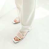 スクエアトゥメニー華奢ストラップクリアヒールサンダル | VIVIAN COLLECTION | 詳細画像10 