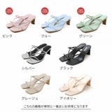 スクエアトゥアシメ華奢ストラップヒールサンダル | VIVIAN COLLECTION | 詳細画像2