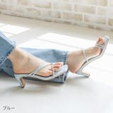スクエアトゥアシメ華奢ストラップヒールサンダル | VIVIAN COLLECTION | 詳細画像16