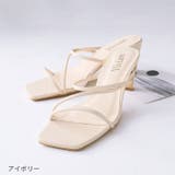 スクエアトゥアシメ華奢ストラップヒールサンダル | VIVIAN COLLECTION | 詳細画像20