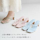 スクエアトゥアシメ華奢ストラップヒールサンダル | VIVIAN COLLECTION | 詳細画像5