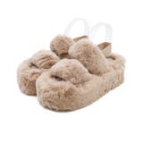 ベージュ | ふわふわファー厚底バックバンドサンダル | VIVIAN COLLECTION