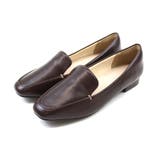 ダークブラウンPU | 【履きごこちやみつき感激】スクエアトゥ2cmヒールローファーパンプス | VIVIAN COLLECTION