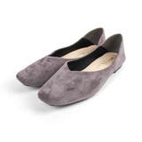 ダークグレースエード | スクエアトゥVカットバブーシュ | VIVIAN COLLECTION