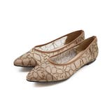 ブラウン | シアーフラワーレースフラットパンプス | VIVIAN COLLECTION