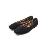 ブラックコンビ | もふぽかファーインナーフラットシューズ | VIVIAN COLLECTION