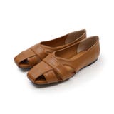 キャメル | サッ！と履けるグルカフラットシューズ | VIVIAN COLLECTION