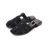 ブラックスエード | バックルベルトグルカサンダル | VIVIAN COLLECTION