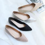 ポインテッドトゥVカット切り替えデザインフラットパンプス | VIVIAN COLLECTION | 詳細画像21