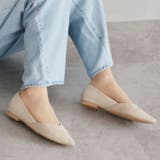 ポインテッドトゥVカット切り替えデザインフラットパンプス | VIVIAN COLLECTION | 詳細画像8