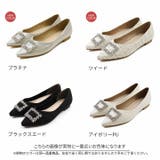 ポインテッドトゥビジューバックルモチーフフラットパンプス | VIVIAN COLLECTION | 詳細画像3