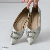 ポインテッドトゥビジューバックルモチーフフラットパンプス | VIVIAN COLLECTION | 詳細画像22