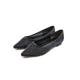 ブラック | シアーチュールフラットパンプス | VIVIAN COLLECTION