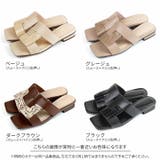 ゴールドパーツヒールクロスミュールサンダル | VIVIAN COLLECTION | 詳細画像2