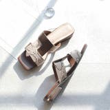 ゴールドパーツヒールクロスミュールサンダル | VIVIAN COLLECTION | 詳細画像7