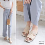 ゴールドパーツヒールクロスミュールサンダル | VIVIAN COLLECTION | 詳細画像10